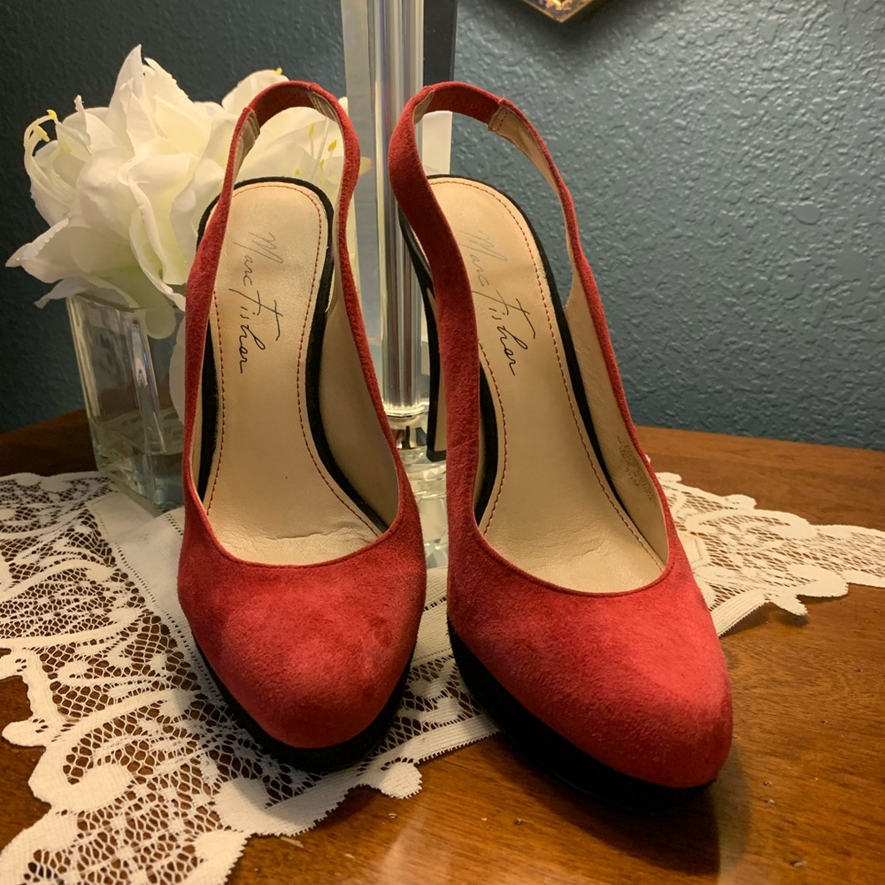 Vintage Marc Fisher suede platform heels.